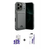 MARSİLYAN™- iPhone 17 Pro Max Kılıf Vadi Çizgi Prime - Siyah Bilvis 3X AR HD Cam Ekran Koruyucu + Bilvis Titan Kamera Lens - NLGY