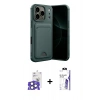 MARSİLYAN™- iPhone 17 Pro Max Kılıf Vadi Çizgi Prime - Siyah Bilvis 3X AR HD Cam Ekran Koruyucu + Bilvis Titan Kamera Lens - NLGY