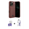 MARSİLYAN™- iPhone 17 Pro Max Kılıf Vadi Çizgi Prime - Siyah Bilvis 3X AR HD Cam Ekran Koruyucu + Bilvis Titan Kamera Lens - NLGY