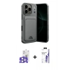 MARSİLYAN™- iPhone 17 Pro Max Kılıf Vadi Çizgi Prime - Siyah Bilvis 3X AR HD Cam Ekran Koruyucu + Bilvis Titan Kamera Lens - GS