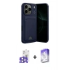 MARSİLYAN™- iPhone 17 Pro Max Kılıf Vadi Çizgi Prime - Siyah Bilvis 5in1 3D Magic Cam Ekran Koruyucu + Bilvis Titan Kamera Lens - GS
