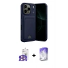 MARSİLYAN™- iPhone 17 Pro Max Kılıf Vadi Çizgi Prime - Siyah Bilvis 5in1 3D Magic Cam Ekran Koruyucu + Bilvis Titan Kamera Lens - TU