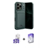 MARSİLYAN™- iPhone 17 Pro Max Kılıf Vadi Çizgi Prime - Siyah Bilvis 5in1 3D Magic Cam Ekran Koruyucu + Bilvis Titan Kamera Lens - GS