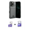 MARSİLYAN™- iPhone 17 Pro Max Kılıf Vadi Çizgi Prime - Siyah Bilvis 5in1 5D Magic Hayalet Cam Ekran Koruyucu + Bilvis Titan Kamera Lens - GS