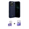 MARSİLYAN™- iPhone 17 Pro Max Kılıf Vadi Çizgi Prime - Siyah Bilvis 5in1 5D Magic Hayalet Cam Ekran Koruyucu + Bilvis Titan Kamera Lens - GS