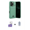 MARSİLYAN™- iPhone 17 Pro Max Kılıf Vadi Çizgi Prime - Siyah Joko Magic 5D Cam + Turuncu Bilvis Titan Kamera Lens