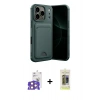 MARSİLYAN™- iPhone 17 Pro Max Kılıf Vadi Çizgi Prime - Siyah Joko Magic 5D Hayalet Cam + Bilvis Titan Kamera Lens - TU