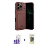 MARSİLYAN™- iPhone 17 Pro Max Kılıf Vadi Çizgi Prime - Siyah Joko Magic 5D Hayalet Cam + Bilvis Titan Kamera Lens - TU