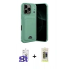 MARSİLYAN™- iPhone 17 Pro Max Kılıf Vadi Çizgi Prime - Siyah Joko Magic 5D Hayalet Cam + Lacivert Bilvis Titan Kamera Lens