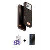 MARSİLYAN™- iPhone 17 Pro Max Kılıf Vadi Klasik Serisi - Siyah 3D Antistatik Hayalet Cam Ekran Koruyucu + Bilvis Titan Kamera Lens - GS