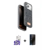 MARSİLYAN™- iPhone 17 Pro Max Kılıf Vadi Klasik Serisi - Siyah 3D Antistatik Hayalet Cam Ekran Koruyucu + Bilvis Titan Kamera Lens - NLGY