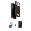 MARSİLYAN™- iPhone 17 Pro Max Kılıf Vadi Klasik Serisi - Siyah 3D Antistatik Hayalet Cam Ekran Koruyucu + Bilvis Titan Kamera Lens - NLGY