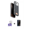 MARSİLYAN™- iPhone 17 Pro Max Kılıf Vadi Klasik Serisi - Siyah 3D Antistatik Hayalet Cam Ekran Koruyucu + Bilvis Titan Kamera Lens - GS