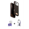 MARSİLYAN™- iPhone 17 Pro Max Kılıf Vadi Klasik Serisi - Siyah Bilvis 3X AR Hayalet Cam Ekran Koruyucu + Bilvis Titan Kamera Lens - LT