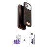 MARSİLYAN™- iPhone 17 Pro Max Kılıf Vadi Klasik Serisi - Siyah Bilvis 3X AR Hayalet Cam Ekran Koruyucu + Bilvis Titan Kamera Lens - TU