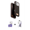 MARSİLYAN™- iPhone 17 Pro Max Kılıf Vadi Klasik Serisi - Siyah Bilvis 3X AR Hayalet Cam Ekran Koruyucu + Bilvis Titan Kamera Lens - NLGY