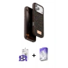 MARSİLYAN™- iPhone 17 Pro Max Kılıf Vadi Klasik Serisi - Siyah Bilvis 5in1 3D Magic Cam Ekran Koruyucu + Bilvis Titan Kamera Lens - NLGY