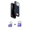 MARSİLYAN™- iPhone 17 Pro Max Kılıf Vadi Klasik Serisi - Siyah Bilvis 5in1 5D Magic Hayalet Cam Ekran Koruyucu + Natural Grey Bilvis Titan Kamera Lens