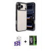 MARSİLYAN™- iPhone 17 Pro Max Kılıf Vadi Minimal - Şeffaf 360 Full Body Arka Koruyucu + Bilvis Titan Kamera Lens - TU