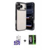MARSİLYAN™- iPhone 17 Pro Max Kılıf Vadi Minimal - Şeffaf 360 Full Body Arka Koruyucu + Bilvis Titan Kamera Lens - NLGY