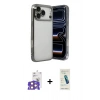 MARSİLYAN™- iPhone 17 Pro Max Kılıf Vadi Minimal - Şeffaf Pasifik Cam Ekran Koruyucu + Bilvis Titan Kamera Lens - TU