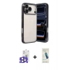 MARSİLYAN™- iPhone 17 Pro Max Kılıf Vadi Minimal - Şeffaf Pasifik Cam Ekran Koruyucu + Bilvis Titan Kamera Lens - NLGY