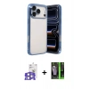 MARSİLYAN™- iPhone 17 Pro Max Kılıf Vadi Minimal - Siyah 360 Mat Full Body Arka Koruyucu + Bilvis Titan Kamera Lens - GS