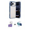 MARSİLYAN™- iPhone 17 Pro Max Kılıf Vadi Minimal - Siyah 3D Antistatik Cam Ekran Koruyucu + Bilvis Titan Kamera Lens - TU