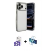 MARSİLYAN™- iPhone 17 Pro Max Kılıf Vadi Minimal - Siyah 3D Antistatik Cam Ekran Koruyucu + Bilvis Titan Kamera Lens - GS