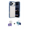 MARSİLYAN™- iPhone 17 Pro Max Kılıf Vadi Minimal - Siyah 3D Antistatik Cam Ekran Koruyucu + Bilvis Titan Kamera Lens - NLGY