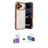 MARSİLYAN™- iPhone 17 Pro Max Kılıf Vadi Minimal - Siyah 3D Antistatik Cam Ekran Koruyucu + Bilvis Titan Kamera Lens - TU