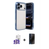 MARSİLYAN™- iPhone 17 Pro Max Kılıf Vadi Minimal - Siyah 3D Antistatik Hayalet Cam Ekran Koruyucu + Bilvis Titan Kamera Lens - TU