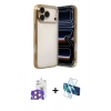 MARSİLYAN™- iPhone 17 Pro Max Kılıf Vadi Minimal - Siyah 3D Antistatik Seramik Nano Ekran Koruyucu + Bilvis Titan Kamera Lens - TU