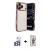 MARSİLYAN™- iPhone 17 Pro Max Kılıf Vadi Minimal - Siyah Bilvis 3D Cam Ekran Koruyucu + Bilvis Titan Kamera Lens - NLGY