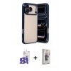 MARSİLYAN™- iPhone 17 Pro Max Kılıf Vadi Minimal - Siyah Bilvis 3D Cam Ekran Koruyucu + Bilvis Titan Kamera Lens - LT
