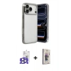 MARSİLYAN™- iPhone 17 Pro Max Kılıf Vadi Minimal - Siyah Bilvis 3D Cam Ekran Koruyucu + Bilvis Titan Kamera Lens - NLGY