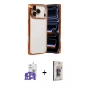 MARSİLYAN™- iPhone 17 Pro Max Kılıf Vadi Minimal - Siyah Bilvis 3D Cam Ekran Koruyucu + Bilvis Titan Kamera Lens - GS