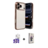MARSİLYAN™- iPhone 17 Pro Max Kılıf Vadi Minimal - Siyah Bilvis 3D Cam Ekran Koruyucu + Bilvis Titan Kamera Lens - TU