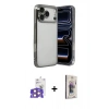 MARSİLYAN™- iPhone 17 Pro Max Kılıf Vadi Minimal - Siyah Bilvis 3D Cam Ekran Koruyucu + Bilvis Titan Kamera Lens - TU