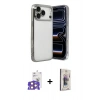 MARSİLYAN™- iPhone 17 Pro Max Kılıf Vadi Minimal - Siyah Bilvis 3D Cam Ekran Koruyucu + Bilvis Titan Kamera Lens - TU