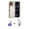 MARSİLYAN™- iPhone 17 Pro Max Kılıf Vadi Minimal - Siyah Bilvis 3X AR Hayalet Cam Ekran Koruyucu + Bilvis Titan Kamera Lens - LT