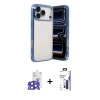 MARSİLYAN™- iPhone 17 Pro Max Kılıf Vadi Minimal - Siyah Bilvis 3X AR Hayalet Cam Ekran Koruyucu + Bilvis Titan Kamera Lens - LT