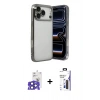 MARSİLYAN™- iPhone 17 Pro Max Kılıf Vadi Minimal - Siyah Bilvis 3X AR Hayalet Cam Ekran Koruyucu + Bilvis Titan Kamera Lens - LT