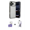 MARSİLYAN™- iPhone 17 Pro Max Kılıf Vadi Minimal - Siyah Bilvis 3X AR Hayalet Cam Ekran Koruyucu + Bilvis Titan Kamera Lens - NLGY