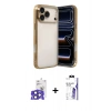 MARSİLYAN™- iPhone 17 Pro Max Kılıf Vadi Minimal - Siyah Bilvis 3X AR HD Cam Ekran Koruyucu + Bilvis Titan Kamera Lens - LT