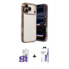 MARSİLYAN™- iPhone 17 Pro Max Kılıf Vadi Minimal - Siyah Bilvis 3X AR HD Cam Ekran Koruyucu + Bilvis Titan Kamera Lens - TU