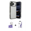 MARSİLYAN™- iPhone 17 Pro Max Kılıf Vadi Minimal - Siyah Bilvis 3X AR HD Cam Ekran Koruyucu + Bilvis Titan Kamera Lens - GS