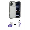 MARSİLYAN™- iPhone 17 Pro Max Kılıf Vadi Minimal - Siyah Bilvis 3X AR HD Cam Ekran Koruyucu + Bilvis Titan Kamera Lens - LT