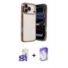 MARSİLYAN™- iPhone 17 Pro Max Kılıf Vadi Minimal - Siyah Bilvis 5in1 3D Magic Cam Ekran Koruyucu + Bilvis Titan Kamera Lens - LT