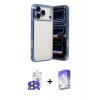 MARSİLYAN™- iPhone 17 Pro Max Kılıf Vadi Minimal - Siyah Bilvis 5in1 3D Magic Cam Ekran Koruyucu + Bilvis Titan Kamera Lens - LT